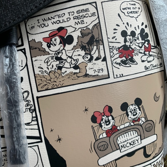 Authentic KATE SPADE SAFFIANO Leather flap Disney Mickey mousse backpack - Picture 10 of 14